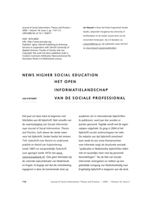 Het open informatielandschap van de sociale professional