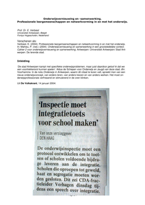 Professionele leergemeenschappen en netwerkvorming in en met het onderwijs