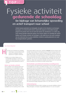 Fysieke activiteit gedurende de schooldag - De bijdrage van lichamelijke opvoeding en actief transport naar school