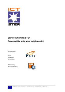 Startdocument Ict-STER, gezamenlijke actie voor meisjes en ict