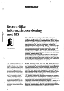 Bestuurlijke informatievoorziening met EIS