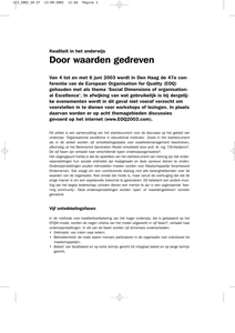 Kwaliteit in het onderwijs. Door waarden gedreven.