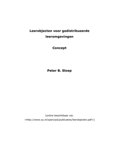 Leerobjecten voor gedistribueerde leeromgevingen (concept)