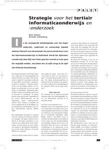 Strategie voor het tertiair informaticaonderwijs en -onderzoek