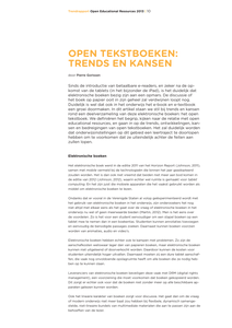 Open Tekstboeken: Trends en Kansen