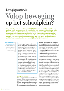 Volop beweging op het schoolplein?