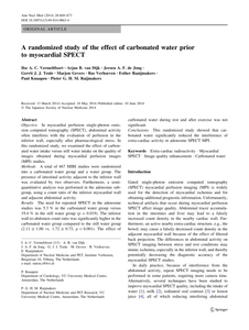 A randomized study of the effect of carbonated water prior to myocardial SPECT