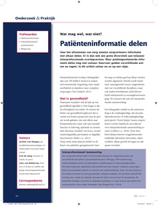 Patiënteninformatie delen