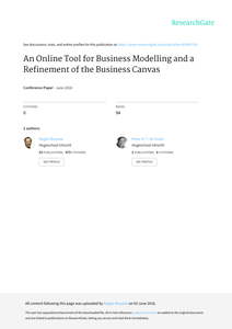 An online tool for business modelling and a refinement of the Business Canvas