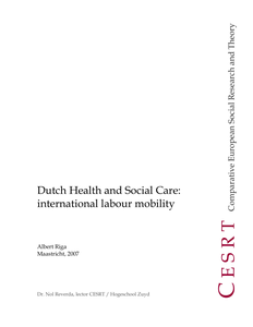 Dutch health and social care : international labour mobility