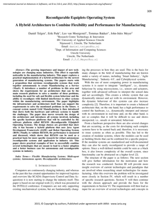 Reconfigurable Equiplets Operating System A Hybrid Architecture to Combine Flexibility and Performance for Manufacturing