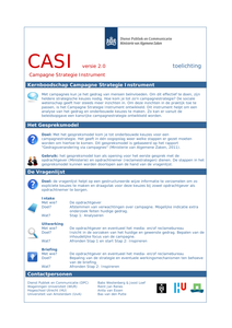 Campagne Strategie Instrument (CASI) Versie 2.0