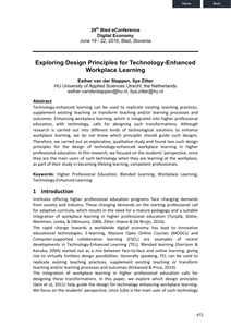 Exploring design principles for technology-enhanced workplace learning