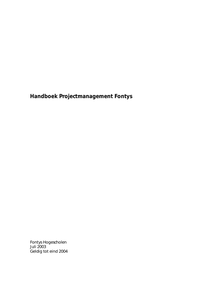 Handboek Projectmanagement Fontys