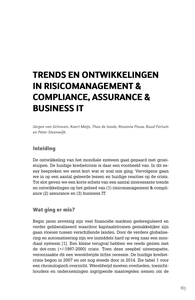 Trends en ontwikkelingen in risicomanagement & compliance, assurance & business IT