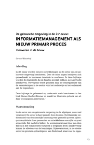 De gebouwde omgeving in de 21e eeuw: informatiemanagement als nieuw primair proces