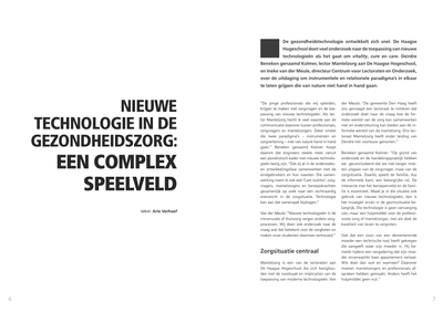 Nieuwe technologie in de gezondheidszorg: een complex speelveld