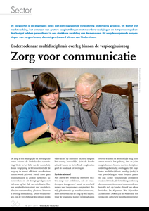 Zorg voor communicatie : onderzoek naar multidisciplinair overleg binnen de verpleeghuiszorg