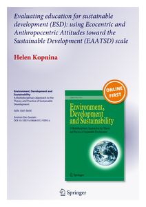 Evaluating education for sustainable development (ESD)