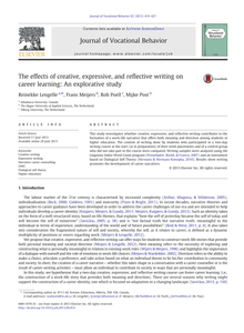 The effects of creative, expressive, and reflective writing on career learning