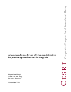 Alleenstaande moeders en effecten van intensieve hulpverlening voor hun sociale integratie