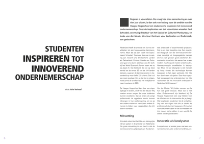 Studenten inspireren tot innoverend ondernemerschap