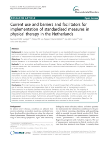 Current use and barriers and facilitators for implementation of standardised measures in physical therapy in the Netherlands