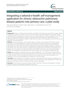 Integrating a tailored e-health self-management