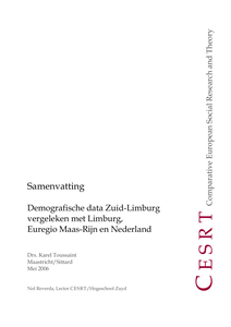 Demografische data Zuid-Limburg vergeleken met Limburg, Euregio Maas-Rijn en Nederland