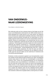 Van onderwijs- naar leeromgeving