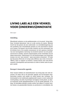 Living Labs als een Vehikel voor (Onderwijs)innovatie