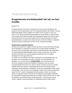 Bruggenbouwer of onheilsprofeet? Het 'wij' van PaulScheffer. Artikel over "Het land van aankomst" van Paul Scheffer