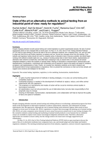 State of the art on alternative methods to animal testing from an industrial point of view: ready for regulation?