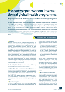 Het ontwerpen van een internationaal global health programma