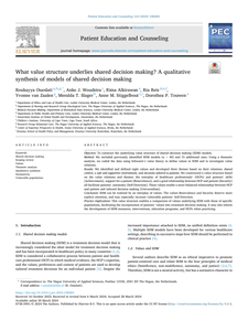 What value structure underlies shared decision making?