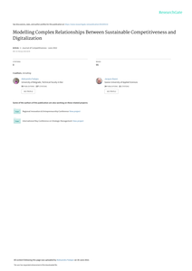 Modelling Complex Relationships Between Sustainable  Competitiveness and Digitalization