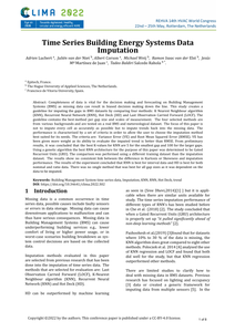 Times Series Building Energy Systems data Imputation