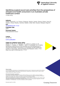 Identifying surgical wound care priorities from the perspectives of clinicians and health consumers in an Australian private healthcare context