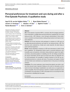 Personal preferences for treatment and care during and after a First Episode Psychosis