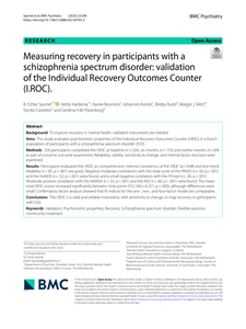 Measuring recovery in participants with a schizophrenia spectrum disorder