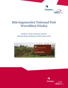 Belevingsmonitor Nationaal Park Weerribben Wieden