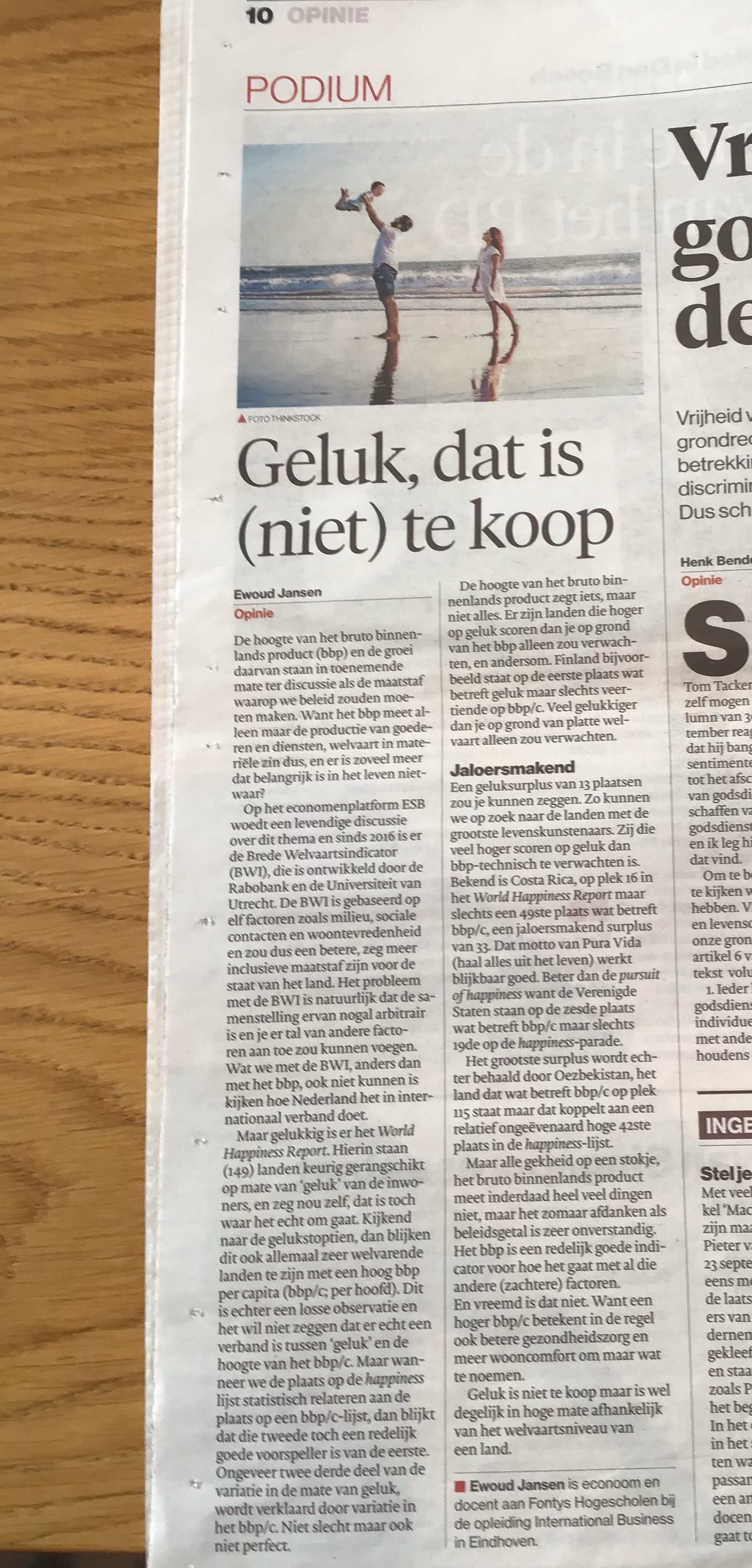 Geluk, dat is (niet) te koop